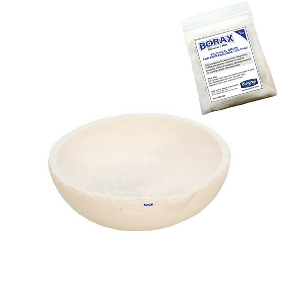 Ceramic Melting Dish Cup 1-3/4" Fused Silica Crucible Borax Melt Gold Silver