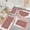 Pink, variant on JUSEO Bathroom Rug Set 4-Piece Large Oval Toilet Mat Set, Non-Slip Backing, Quick-Dry, Brown Bathroom Accessories