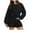 Black, variant on Womens 2 Piece Outfits 2025 Plus Size Sweatsuits Slouchy Knitted Matching Casual Long Sleeve Tops And Short Pants Pajama Track Suits Sets,Blue,M