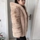 thumbnail image 4 of Abrigo con capucha de piel sintética para mujer, piel de zorro de imitación de chaqueta con capucha, abrigo esponjoso, ropa de invierno, moda cálida, 4 of 5