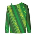 thumbnail image 4 of Femmes Chemises Mode Femmes St.Patrick'S Day Sweat-Shirt Imprimé sur l'Épaule Chemise Graphique à Manches Longues Pulls, 4 of 5
