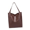 thumbnail image 3 of Bolso de hombro de las mujeres bolso de mango para los desplazamientos al aire libre vacaciones playa regalo Marrón oscuro, 3 of 10