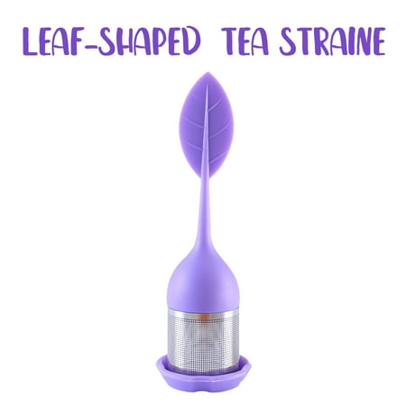 

TUTUnaumb Clearance Tea Infuser Silicone Handle Stainless Steel Strainer With Drip Tray For Home&Kitchen Autumn Sale Convenient And Save Space-Purple