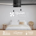 thumbnail image 6 of Heritage 52in 3-Blade Pull Chain Ceiling Fan 2700K-3000K-4000K-5000K-6000K CCT Selectable LED Light Kit with Black Hardware with Reversible Blades in Weathered Wood or Black, 6 of 10