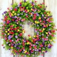 thumbnail image 5 of Yesbay Artificial Flower Wreath Reusable Fake Eucalyptus Garland Faux Greenery Flower Wreath, 5 of 9