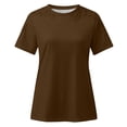 thumbnail image 4 of Women Plus Size Shirts Ladies Solid Short Sleeve Lace Tops, 4 of 6