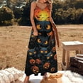thumbnail image 2 of Halloween Scary Night Full Moon Design Sleeveless Dress Woman Fashion Long Dresses Women's Summer Suit Dress 2025, 2 of 7