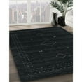 thumbnail image 2 of Ahgly Company Indoor Round Contemporary Gunmetal Green Abstract Area Rugs, 8' Round, 2 of 6