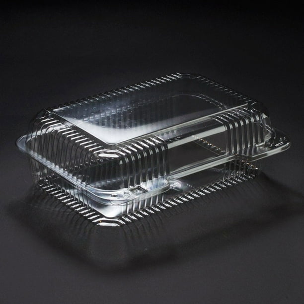 9 x 6 x 3 PETE Rectangular Plastic Clear Hinged Containers/Set of 250