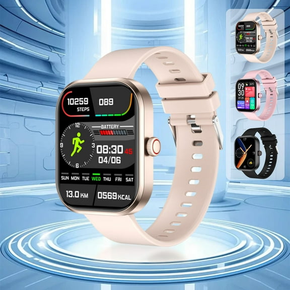 Nkmbld HD Rugged Smart Sports Watch Information Sedentary Bluetooth Call Watch Fitness, Gold