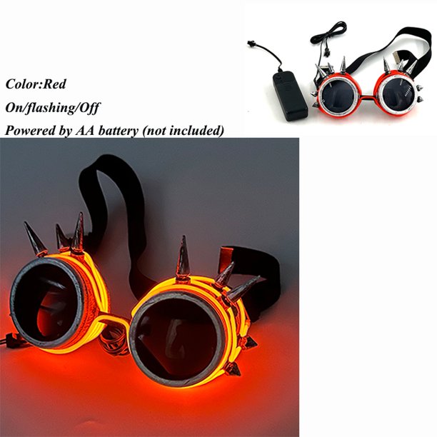 Gafas luminosas de neón LED para fiesta de disfraces, decoración de fiesta, DJ, Club, accesorios de rendimiento, cambio de Color
