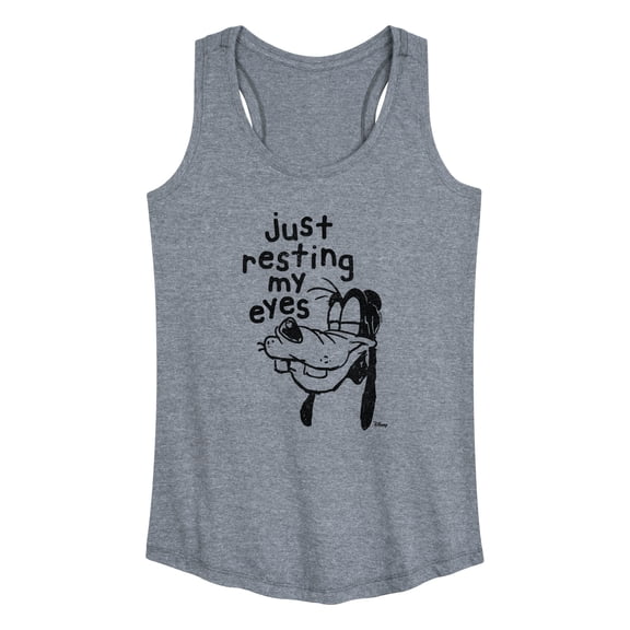 Disney - Goofy Resting My Eyes - Women's Racerback Graphic Tank