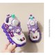 thumbnail image 1 of Zapatos para niñas, zapatillas de deporte de otoño 2024, zapatos morados de cuero con hebilla giratoria para niños, zapatos para papá, zapatos giratorios grandes para niñas, 1 of 4