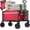 Gray, variant on Collapsible Wagon Cart with Wheels Foldable - Folding Utility Heavy Duty Wagons Carts for Grocery Sports Garden Shopping Camping Wheelbarrows (Black, 120L)
