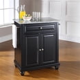 thumbnail image 2 of Crosley Furniture Cambridge Wood Portable Kitchen Island in Black/Gray, 2 of 7