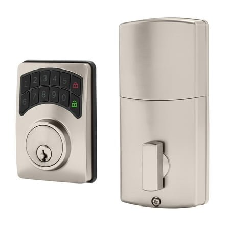 Hyper Tough Electronic Keypad Deadbolt with Satin Nickel Finish, Smart, Secure and Convenient
