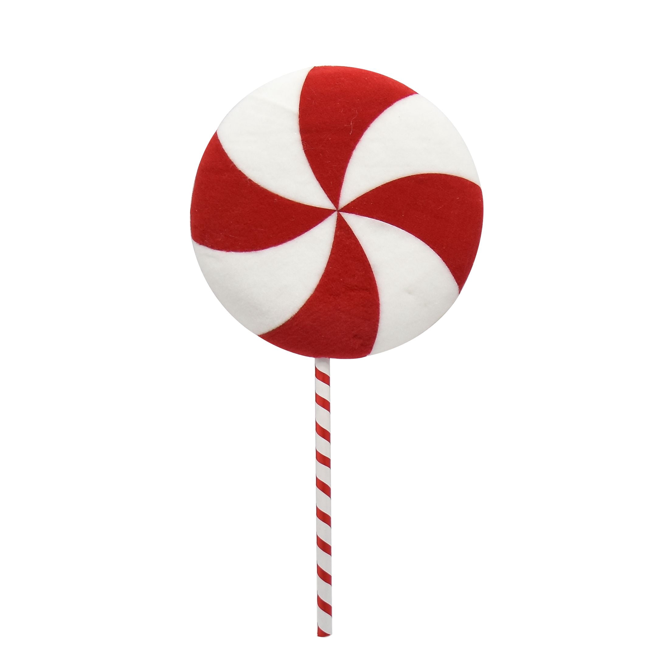 Holiday Time Jumbo Fabric Peppermint Lollipop Outdoor Decorations, 24 inch