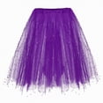 thumbnail image 2 of Godom Toddler Girls Glitter Tutu Skirt 2T-10T Mesh Tiered Princess Dance Skirt Party Costume,Purple, 2 of 4
