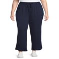 thumbnail image 1 of CHOK Women‘s Plus Size Wide-Leg Knit Pants, 1 of 7