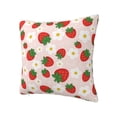 thumbnail image 2 of Wukai Strawberry Floral Premium Polyester Fleece Pillow Covers with Hidden Zipper Closure,Luxuriously Soft and Durable-12"x12", 2 of 7