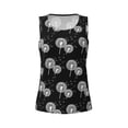 thumbnail image 4 of Lsque White Flower Dandelion Printed Workout Tank Tops for Women, Athletic Sports Tank Tops, Compression Sleeveless Dry Fit Shirts,Sleeveless Yoga Shirt-XX-Large, 4 of 9
