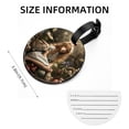 thumbnail image 5 of Easter 2Pcs PU Leather Round Luggage Tags with Privacy Cover and Name ID Tag for Suitcase, Handbags, Backpacks, School Bags, 5 of 6