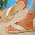 thumbnail image 4 of Rokment Flip Flops Beach Sandals for Women Indoor and Outdoor Waterproof Water Swim Pool Flat Thongs Slippers Casual Dress Slip on Slides Summer Shoes Beige Size 5.5, 4 of 7