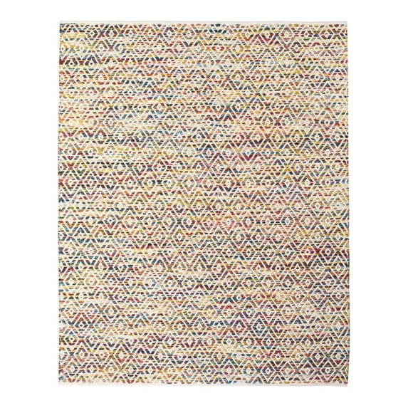 Feizy Mojave 3'6" x 5'6" Handmade Diamonds Wool Dhurrie Area Rug in Multi-Color