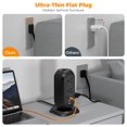 thumbnail image 4 of Protector contra sobretensiones Power Strip Tower TESSAN, 11 salidas, 3 USB, 4 of 7
