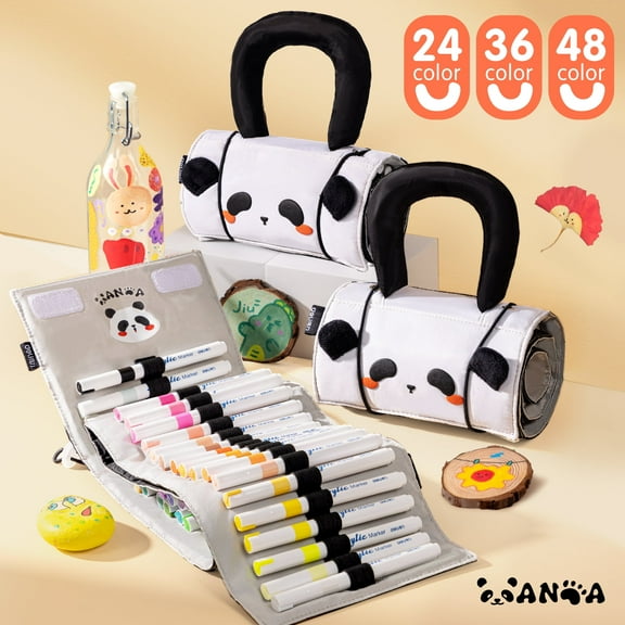 48 Colors Acrylic Paint Markers, Water-Based Acrylic Paint Pens for Rock Painting, Ceramic, Wood, Canvas, Plastic, Glass, Stone, Calligraphy, Card Making, DIY Crafts