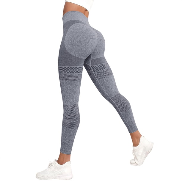 Pantalones de yoga de cintura alta y color llamativo para mujer: leggings ajustados para correr y hacer fitness