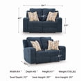 thumbnail image 3 of Signature Design by Ashley Danum Blue Reclining Loveseat, 3 of 18