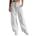 thumbnail image 1 of Coduop Women Baggy Cargo Pants Loose Wide Leg Joggers Trousers Casual Parachute Jogger Pants, 1 of 6