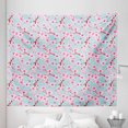 thumbnail image 1 of Cherry Blossom Tapestry, Inspirational Seasonal Flower Garden Arrangement in Pastel Color, Fabric Wall Hanging Decor for Bedroom Living Room Dorm, 5 Sizes, Pale Blue Redwood Pink, by Ambesonne, 1 of 1