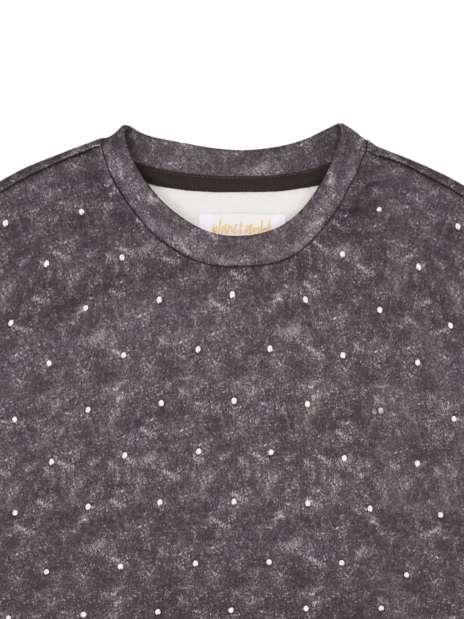 Planet Gold Girls Fashion Fleece Sweatshirt, Sizes 4-16