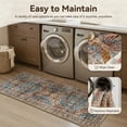 thumbnail image 4 of SIXHOME 3-Piece Kitchen Rugs and Runner Set Washable Vintage Kitchen Mat Non-Slip Low-Profile Rugs for Kitchen Sink Laundry Bedside 20"x32"+20"x48"+20"x59" Red, 4 of 8