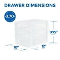 thumbnail image 3 of Gracious Living Deluxe 3 Drawer Storage Desktop Countertop Organizer, White, 3 of 9
