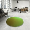 thumbnail image 4 of Ahgly Company Machine Washable Indoor Round Transitional Green Area Rugs, 6' Round, 4 of 7