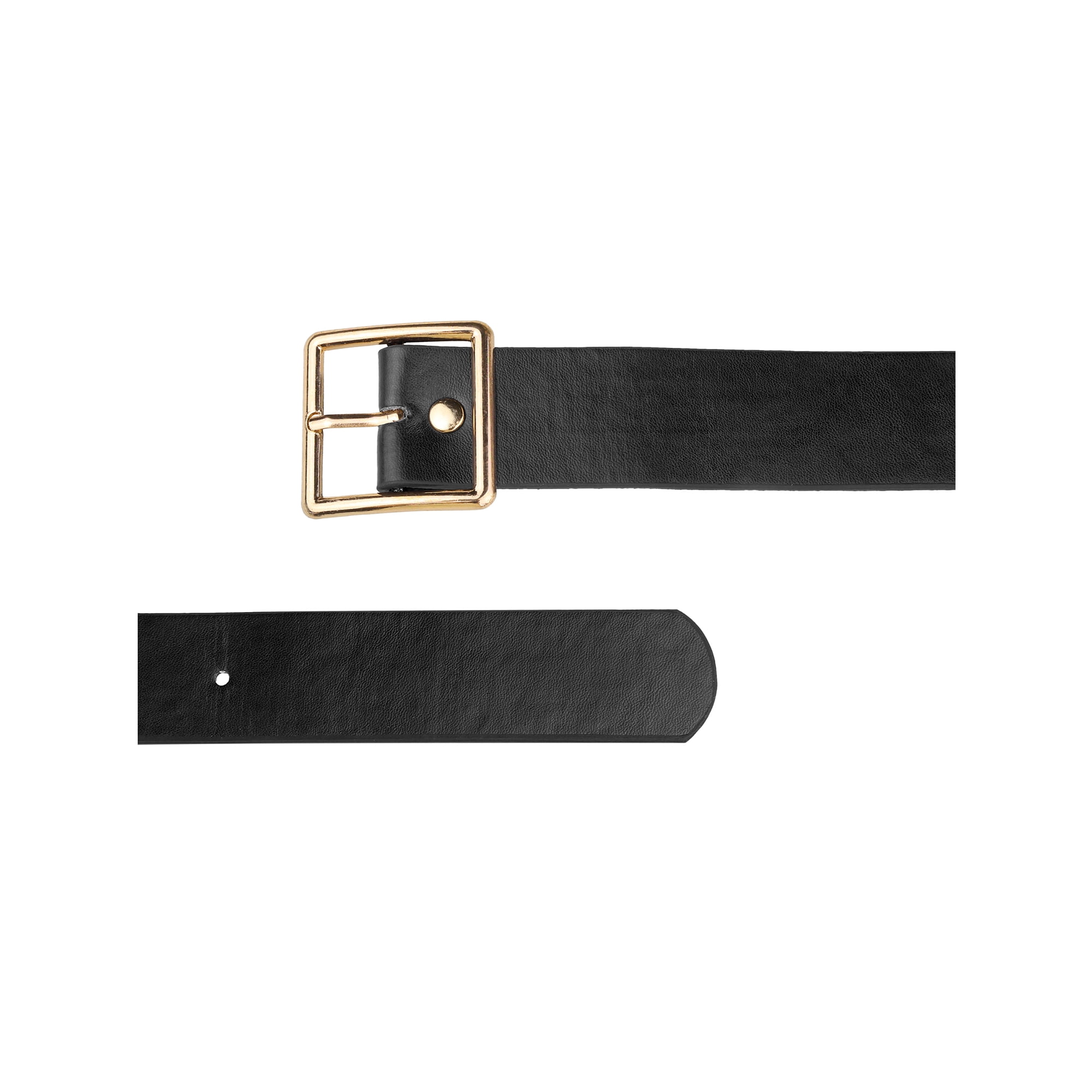 Unique Bargains Women s Leather Belts for Jeans Fashion Round Buckle Square Buckle Ladies Dress Belt Square gold buckle Two sizes