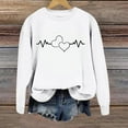 thumbnail image 4 of "Heartbeat Graphic Pullover Hoodie Sweatshirt For Casual Wear" Athletic Wear Hoodie Ladies Sweatshirts Pretty Sweater Women Women with Hood Winged Sweater Women Cute Long Sleeve Shirt Full Zip Women's, 4 of 4