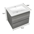 thumbnail image 5 of KGAR 24 inch Bathroom Vanity with Sink,Mordern Floating Bathroom Cabinet,Wall Mounted Vanity,Grey, 5 of 6