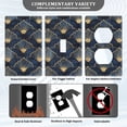 thumbnail image 3 of Yayeee Blank Wall Plate Cover 1-Gang 4.5"x2.7" Home Unused Decorative Outlet, Elegance Art Pattern, 3 of 7