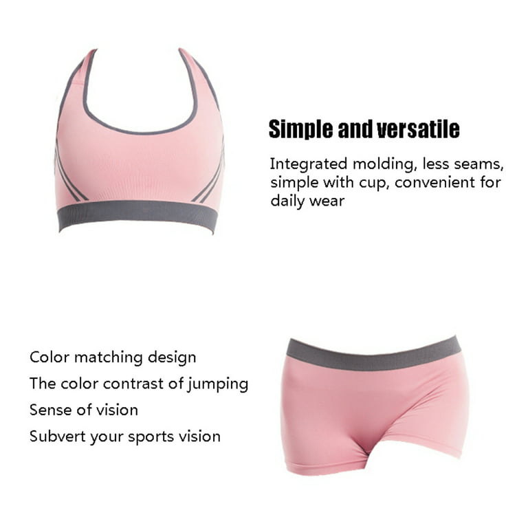 Summer 2 Pcs Women Sports Bra and Tight Shorts Set Gym Athletic Legging  Workout Outfits 