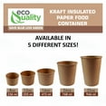 EcoQuality [200 Pack] 16 oz Disposable Kraft Paper Soup Containers