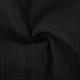 thumbnail image 6 of WREESH Womens Fashion Cotton Linen Shirt Solid Color Side Button Cotton Linen Round Neck T-Shirt Loose Long Sleeve Side Button Cotton Linen Lap Pullover Black, 6 of 6