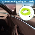 thumbnail image 2 of Cuerda de luz LED EL de 3 metros Unique Bargains, tira de iluminación interior para automóvil, luz neón flexible para decoración de automóviles, caja de baterías (3V) verde fluorescente, 2 of 7