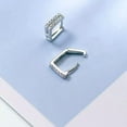 thumbnail image 5 of QQTDFG Square Hoop 925 Sterling Silver CZ Small Huggie Earrings A1843-default, 5 of 5