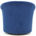 thumbnail image 4 of Pemberly Row 19"H Polyester Fabric Swivel Club Chair in Blue, 4 of 4