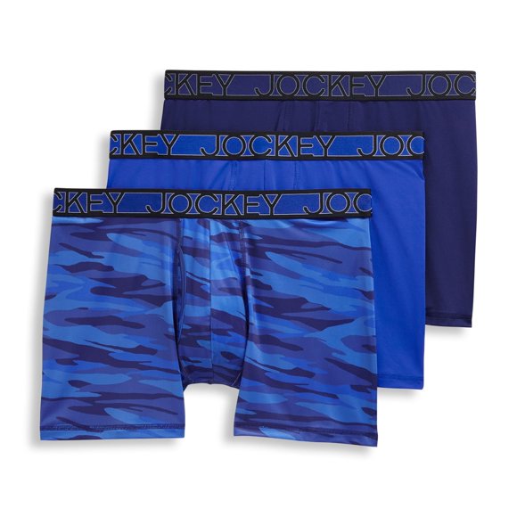 Jockey Men's Active Microfiber 5" Boxer Brief - 3 Pack