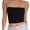Black-L, variant on Women's Casual Tube Tops Summers Strapless Sleeveless Bandeau Crop Tops Solid Color Backless Bandeau Tops Streetwear